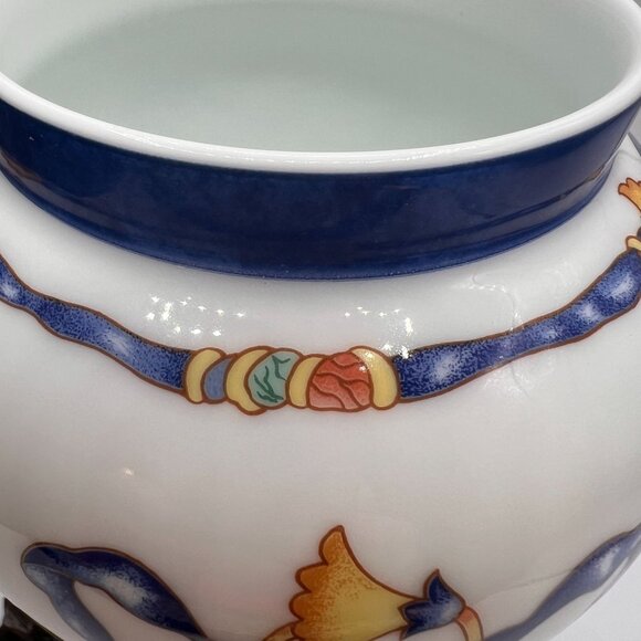 Bernardaud Limoges "Borghese" Porcelain Vase Hand-Painted Floral & Fruit Design - Picture 10 of 16